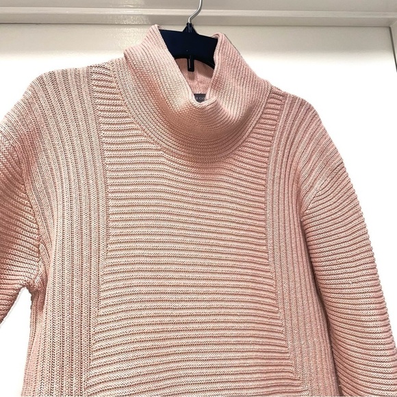 Vince Camuto Soft Knit Dusty Rose Cowl Neck Sweater Oversized Size Small - Picture 3 of 10